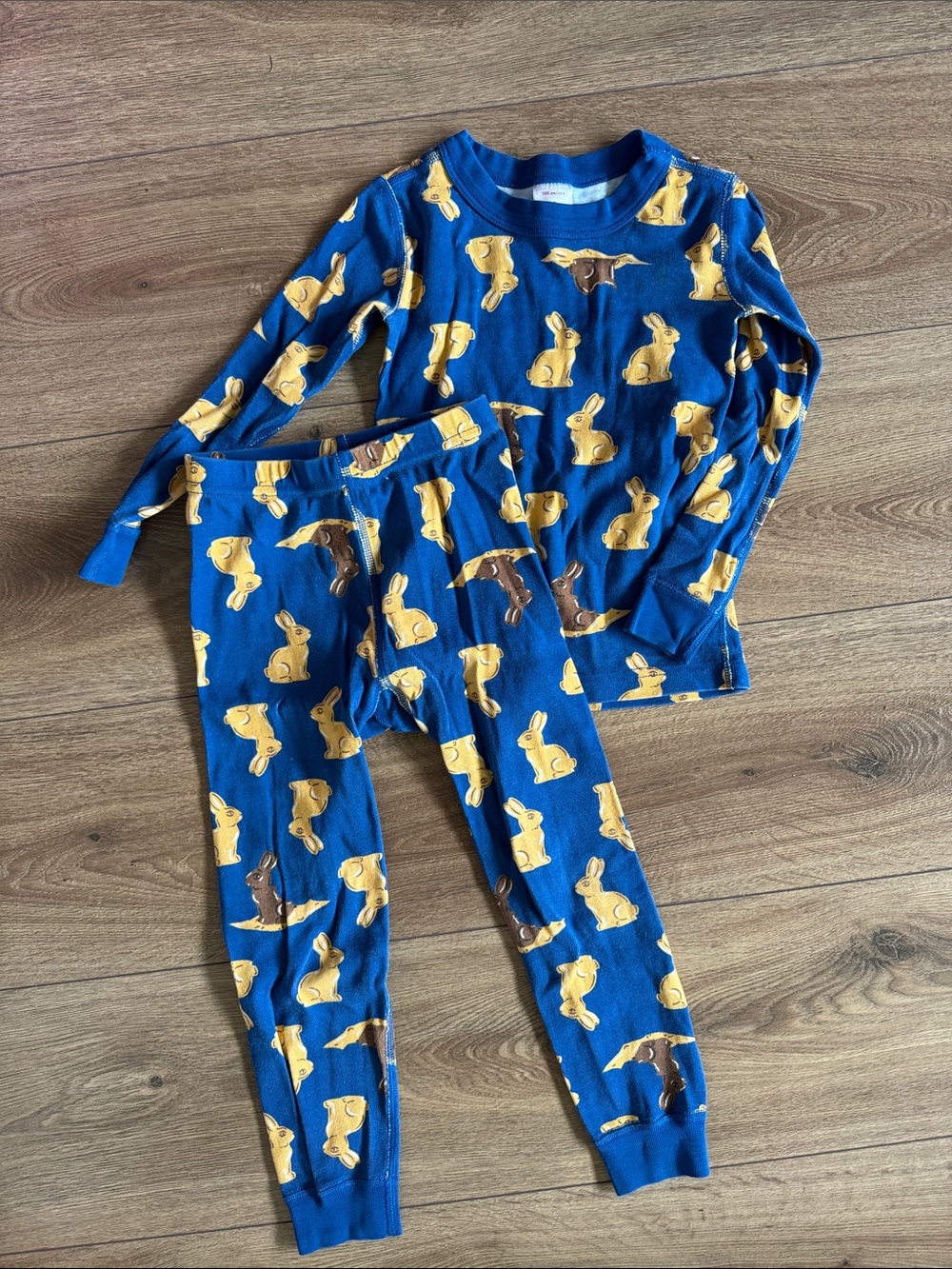 Hanna Andersson size 4  Blue Bunny-Print Kids Pajama Set